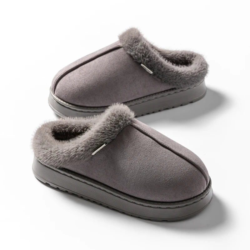 Unisex Fluffy Slippers for Autumn & Winter – Soft, Warm, Non-Slip, and EVA Sole