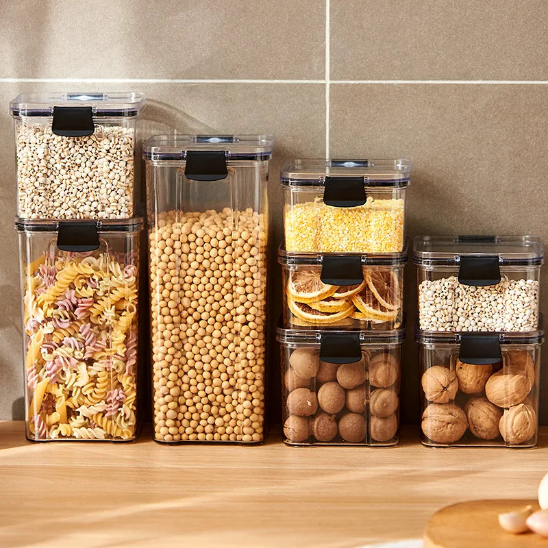 Airtight Kitchen Storage Jars – Large Capacity & Moisture-Proof Design