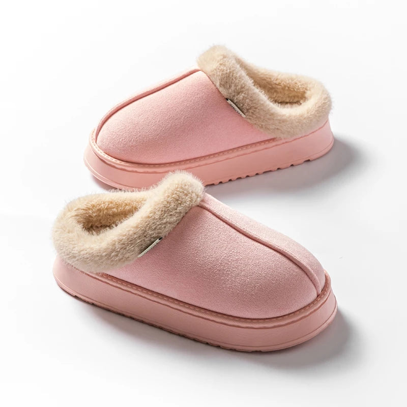 Unisex Fluffy Slippers for Autumn & Winter – Soft, Warm, Non-Slip, and EVA Sole