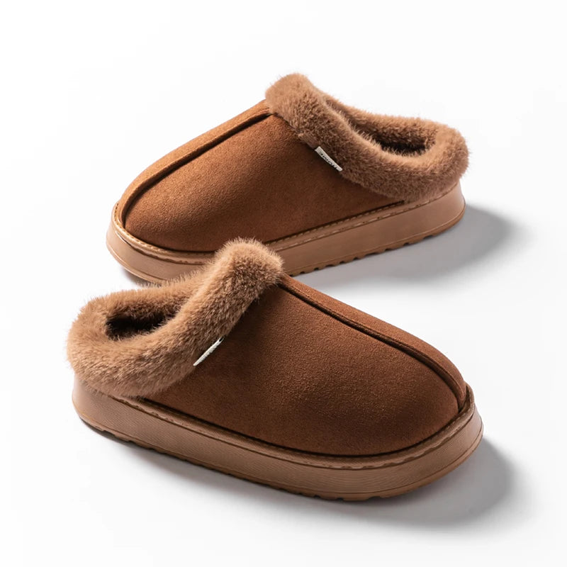 Unisex Fluffy Slippers for Autumn & Winter – Soft, Warm, Non-Slip, and EVA Sole