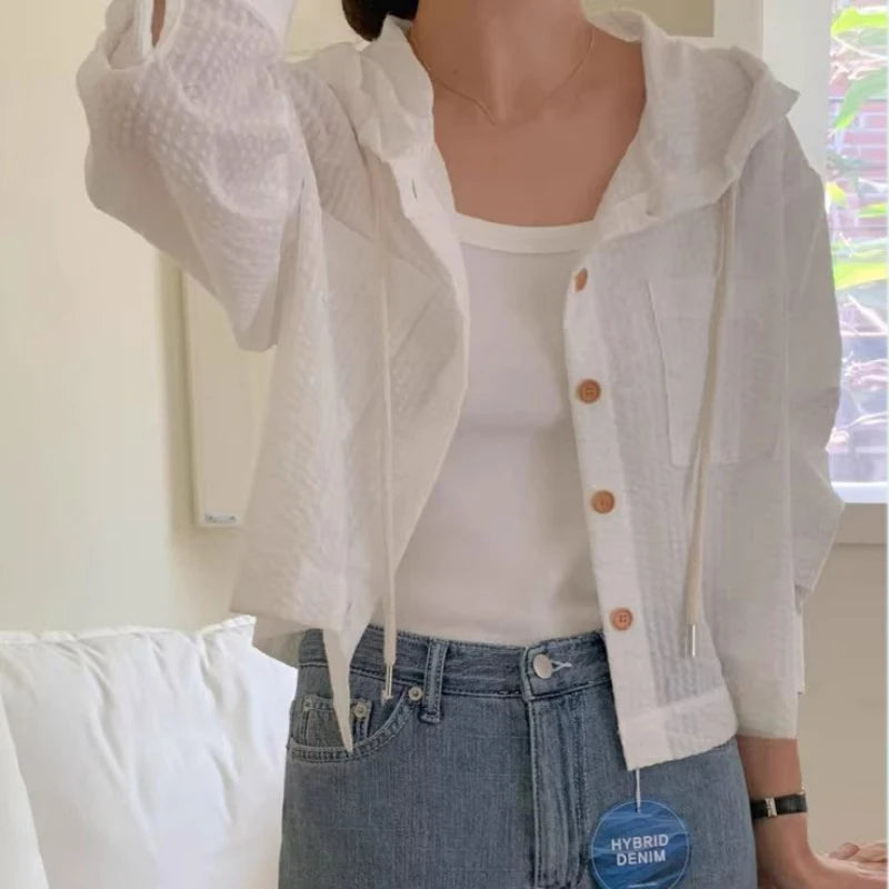 Women Shirt Summer Fashion Sunshade Long Sleeve Casual
