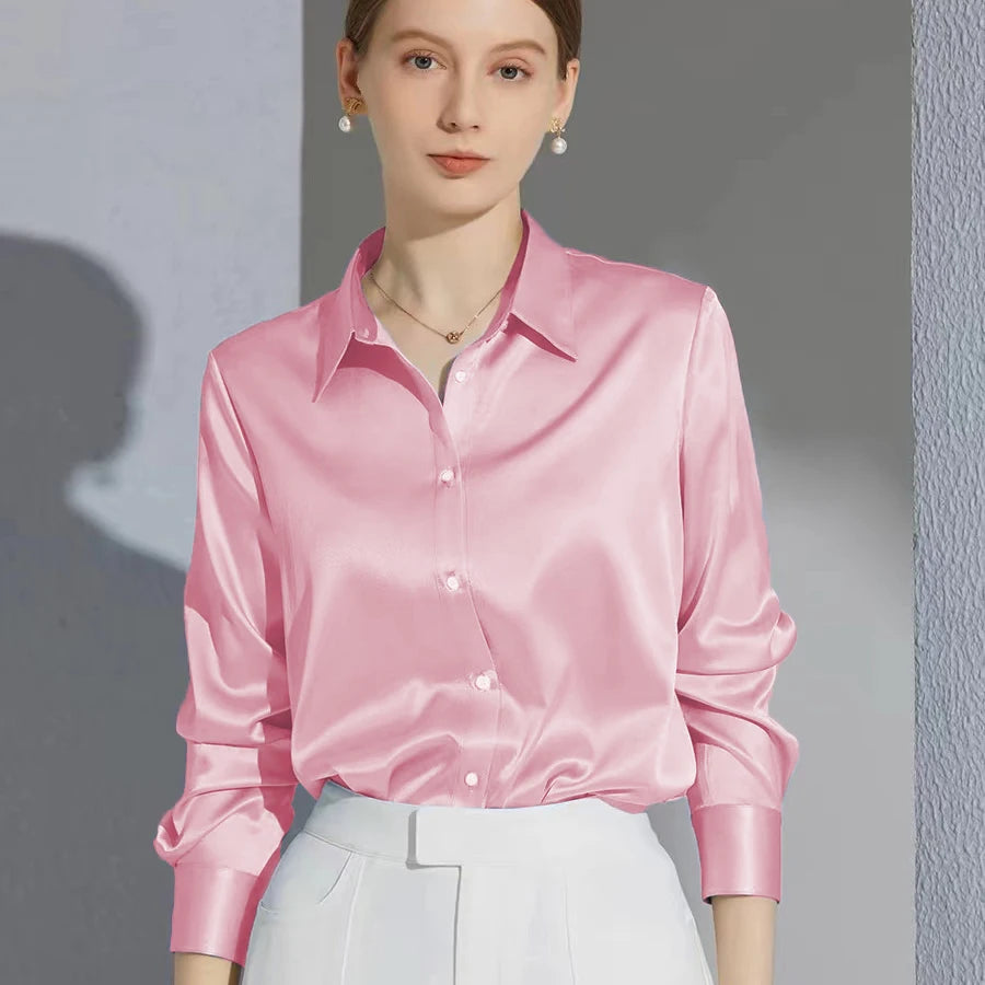 Satin Women’s Blouse – Style and Sophistication for Your Work Look!