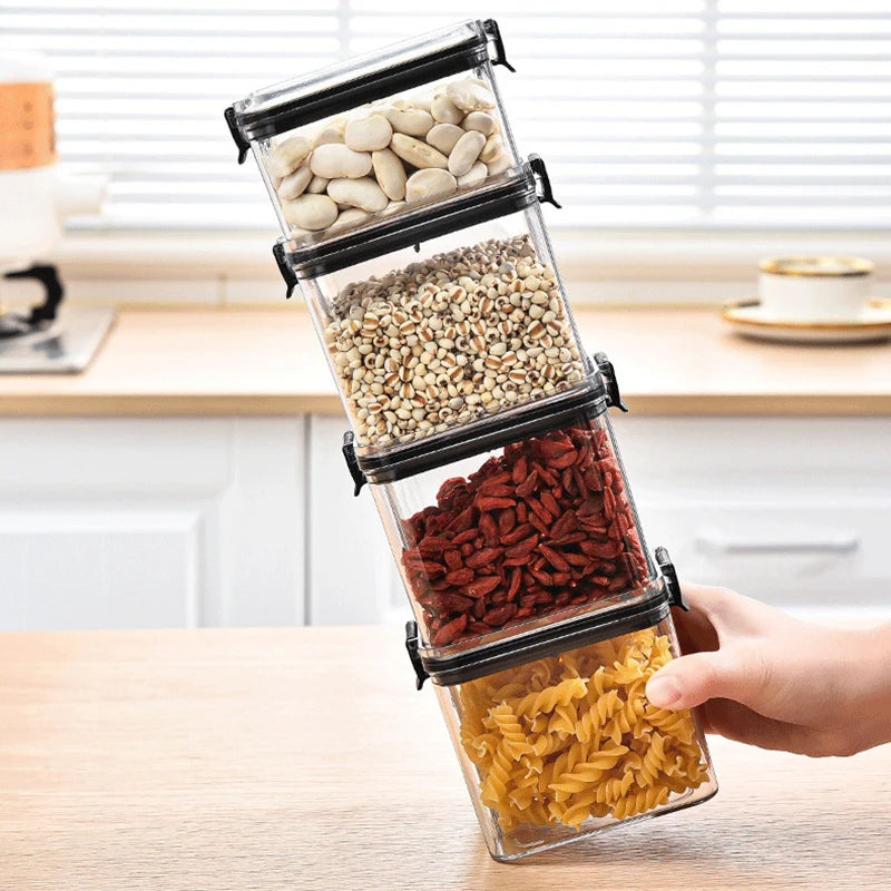 Airtight Kitchen Storage Jars – Large Capacity & Moisture-Proof Design