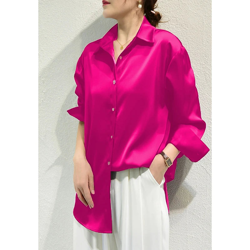 Satin Women’s Blouse – Style and Sophistication for Your Work Look!