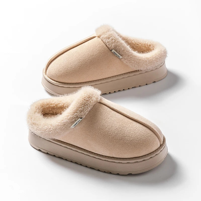 Unisex Fluffy Slippers for Autumn & Winter – Soft, Warm, Non-Slip, and EVA Sole