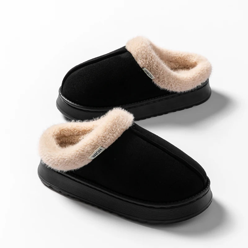 Unisex Fluffy Slippers for Autumn & Winter – Soft, Warm, Non-Slip, and EVA Sole