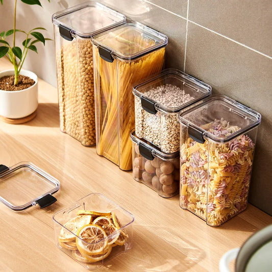 Airtight Kitchen Storage Jars – Large Capacity & Moisture-Proof Design