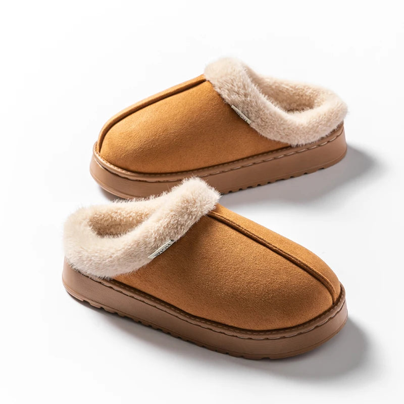 Unisex Fluffy Slippers for Autumn & Winter – Soft, Warm, Non-Slip, and EVA Sole